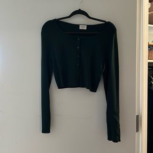 Cropper green Aritzia sweater